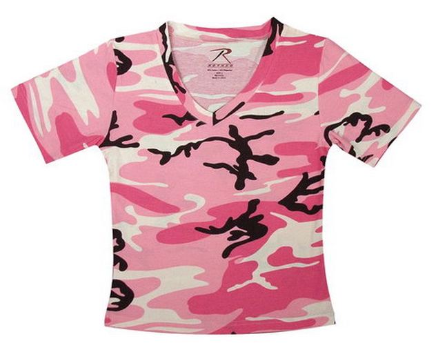 Custom Printed  Rothco Womens Camo V-Neck T-Shirt - 8756 